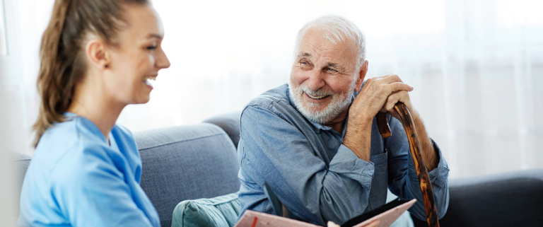 Elder with Care worker